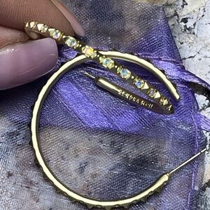 Kendra Scott Veronica Hoop Earrings with Iridescent Stones